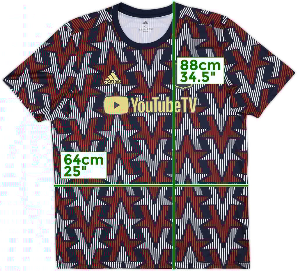 2019 Los Angeles FC adidas Pre-Match Shirt - 9/10 - (XL)