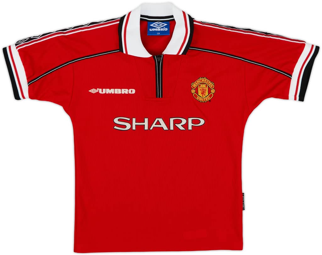 1998-00 Manchester United Home Shirt - 8/10 - (S.Boys)