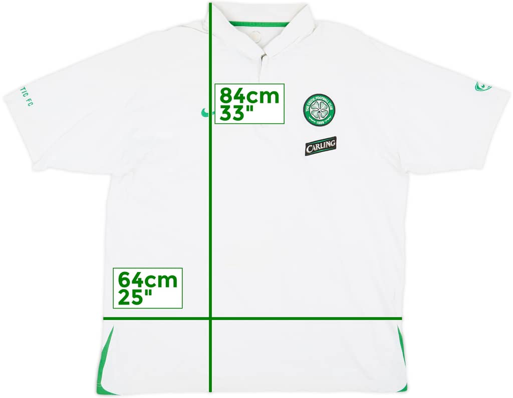 2006-07 Celtic Nike 1/4 Zip Polo Shirt - 7/10 - (XXL)