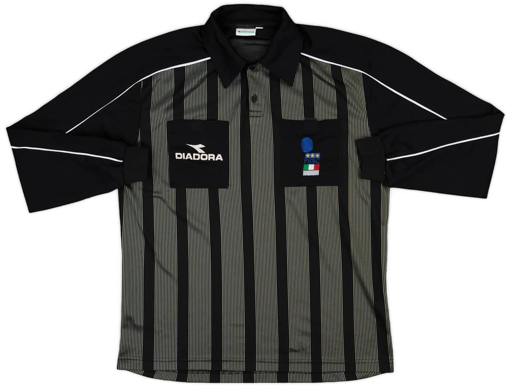 1990s Italy FIGC Diadora Referee L/S Shirt - 6/10 - (XL)