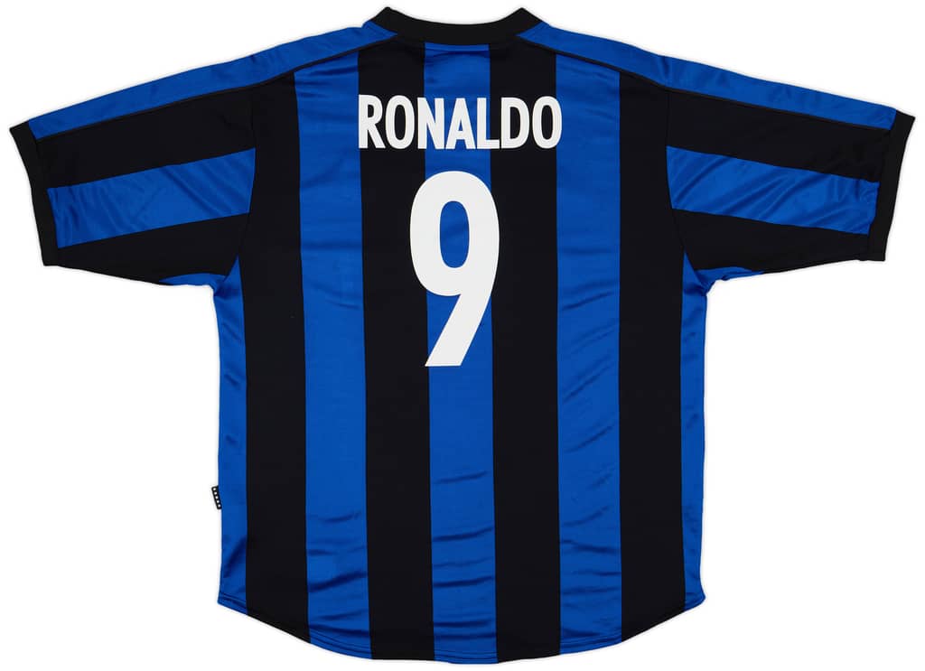 1999-00 Inter Milan Home Shirt Ronaldo #9 - 8/10 - (XL)