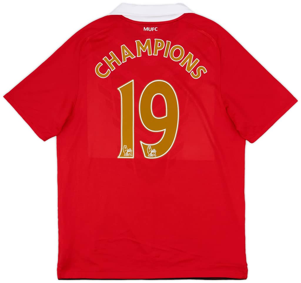 2010-11 Manchester United Home Shirt Champions #19 - 10/10 - (L)
