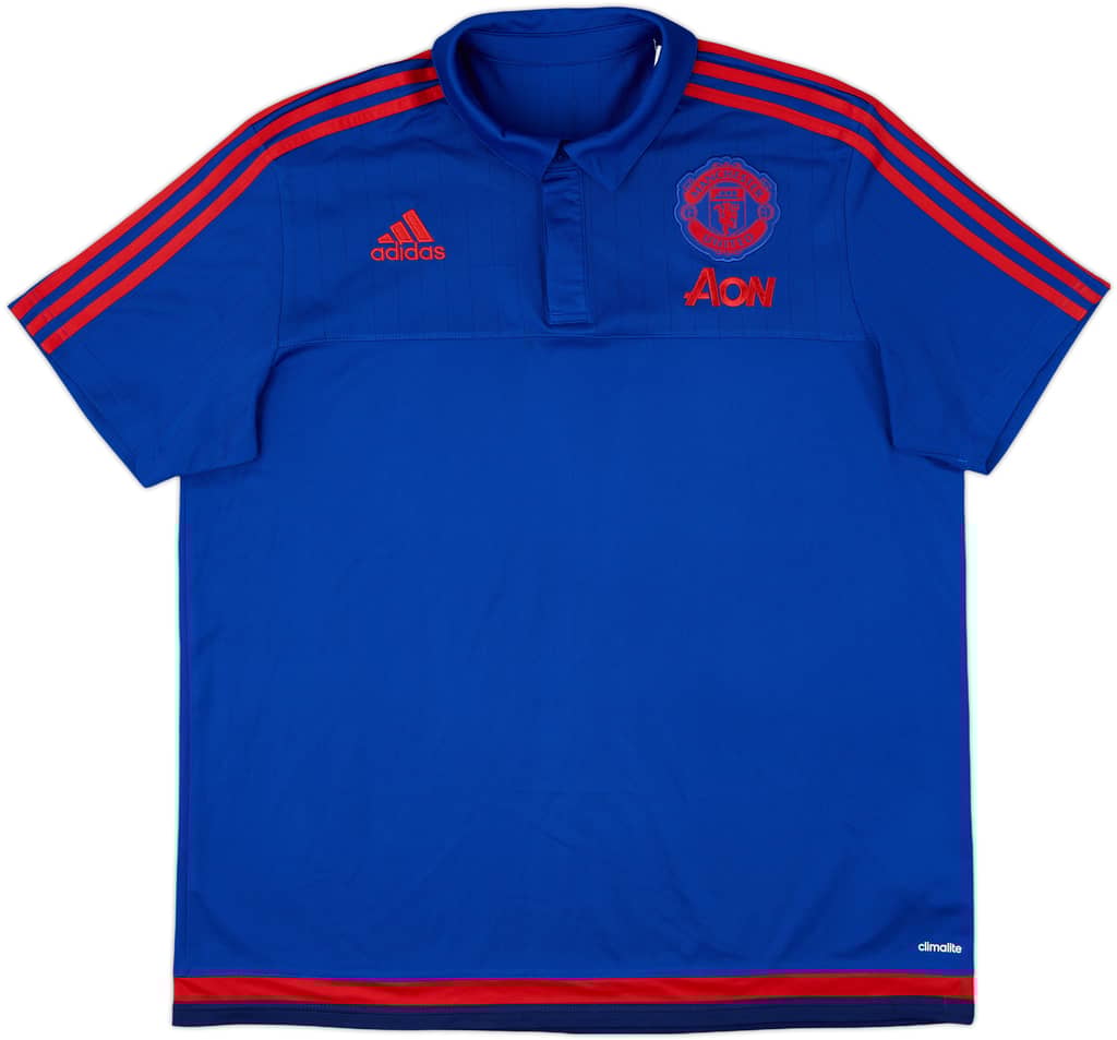 2015-16 Manchester United adidas Polo Shirt - 8/10 - (XL)