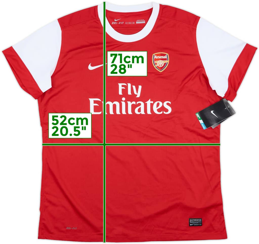 2010-11 Arsenal Home Shirt (Women's XL)
