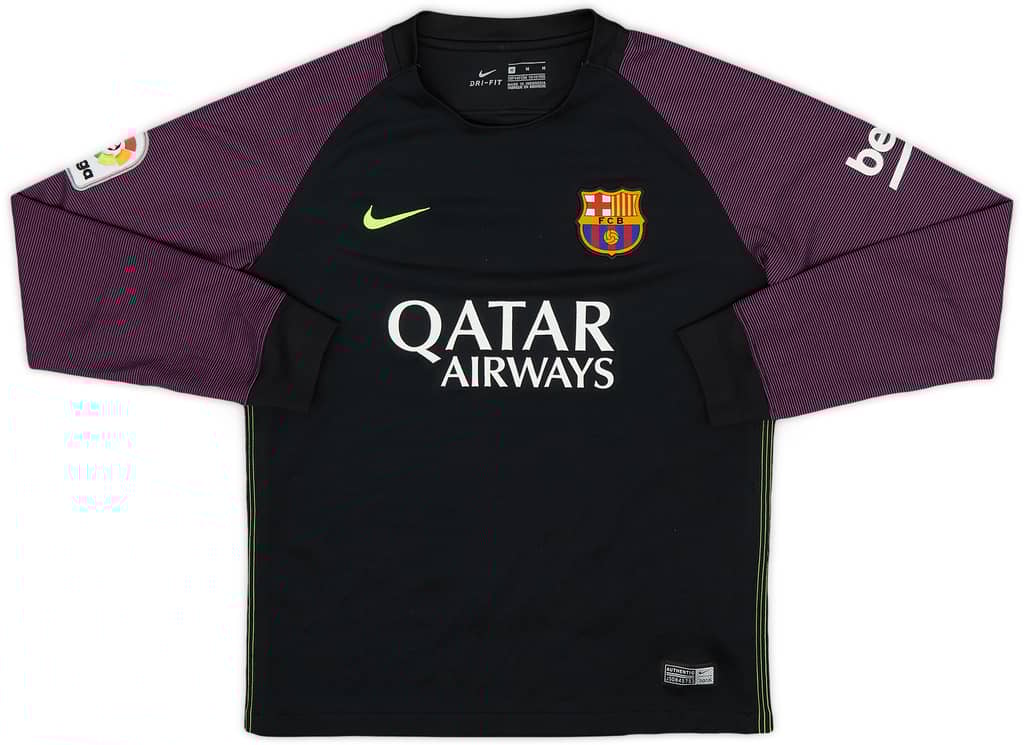 2016-17 Barcelona GK Shirt - 8/10 - (M.Boys)
