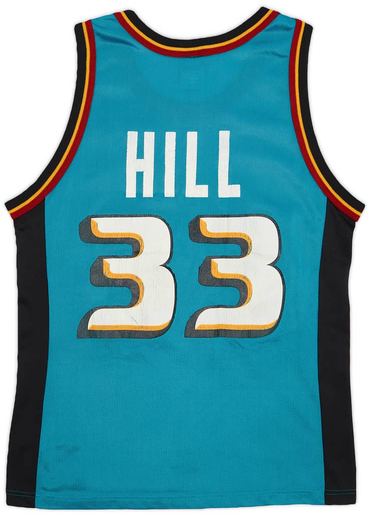 1996-00 Detroit Pistons Hill #33 Champion Away Jersey - 5/10 - (M)