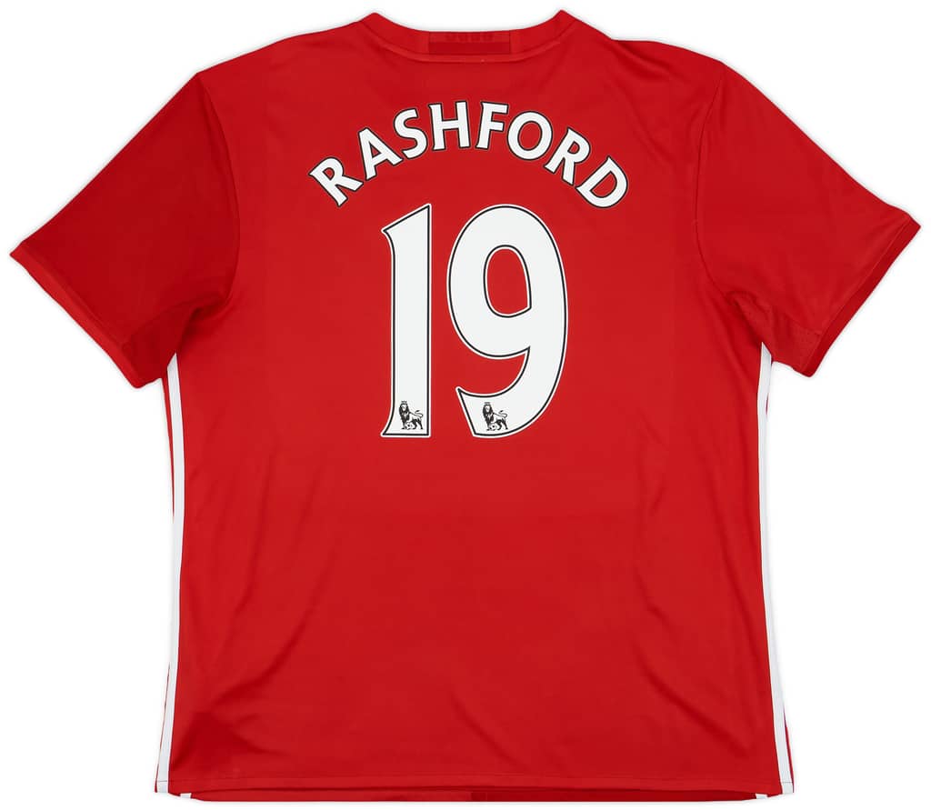 2016-17 Manchester United Home Shirt Rashford #19 - 6/10 - (XL)
