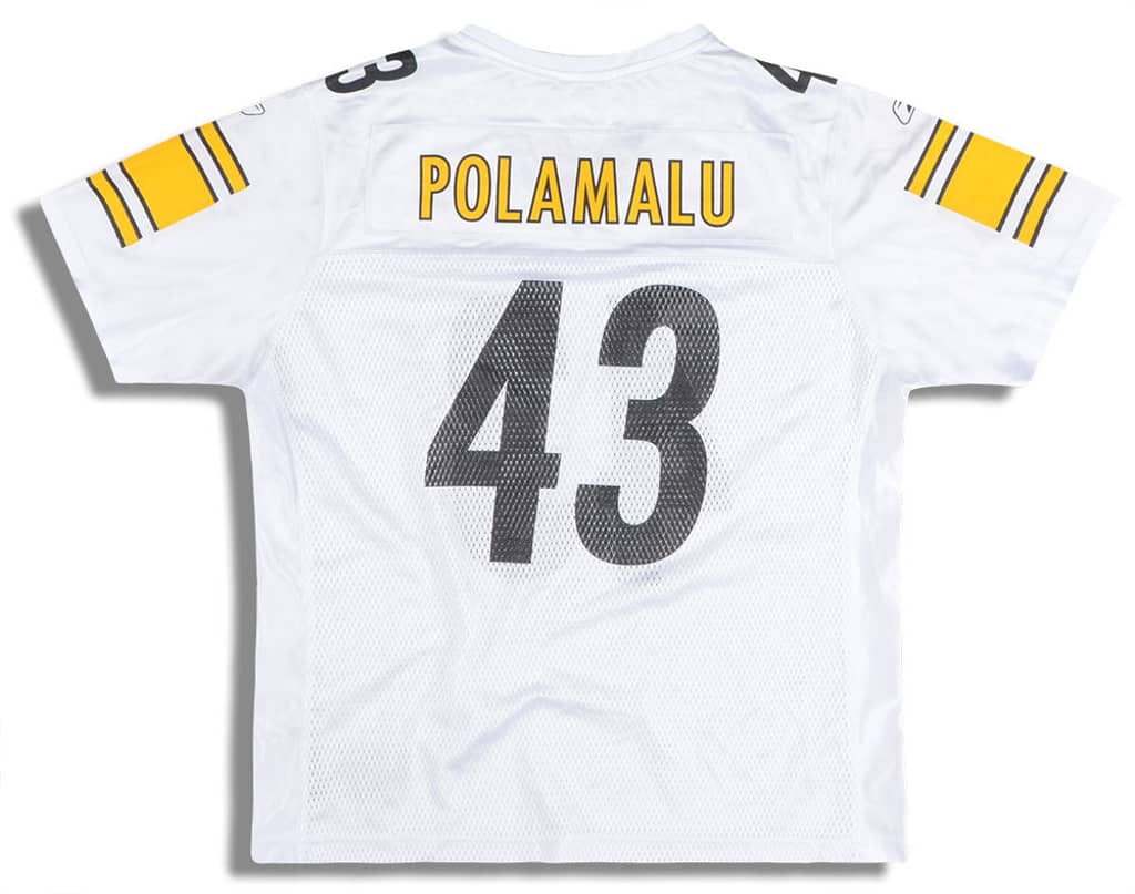 2011 Pittsburgh Steelers Super Bowl XLV Polamalu #43 Reebok Jersey (Away) Womens (XL)