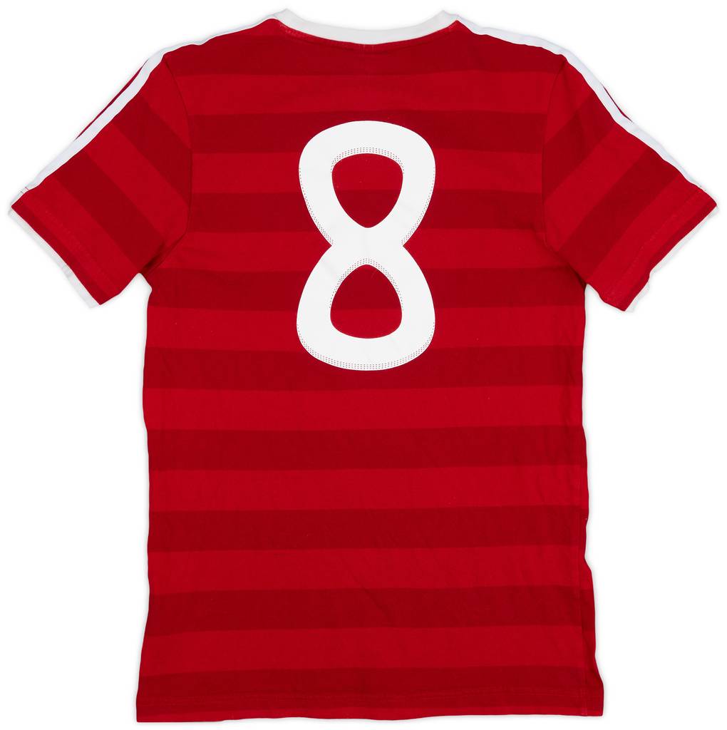 2010-11 Liverpool adidas Gerrard #8 Cotton Tee #8 - 7/10 - (S)