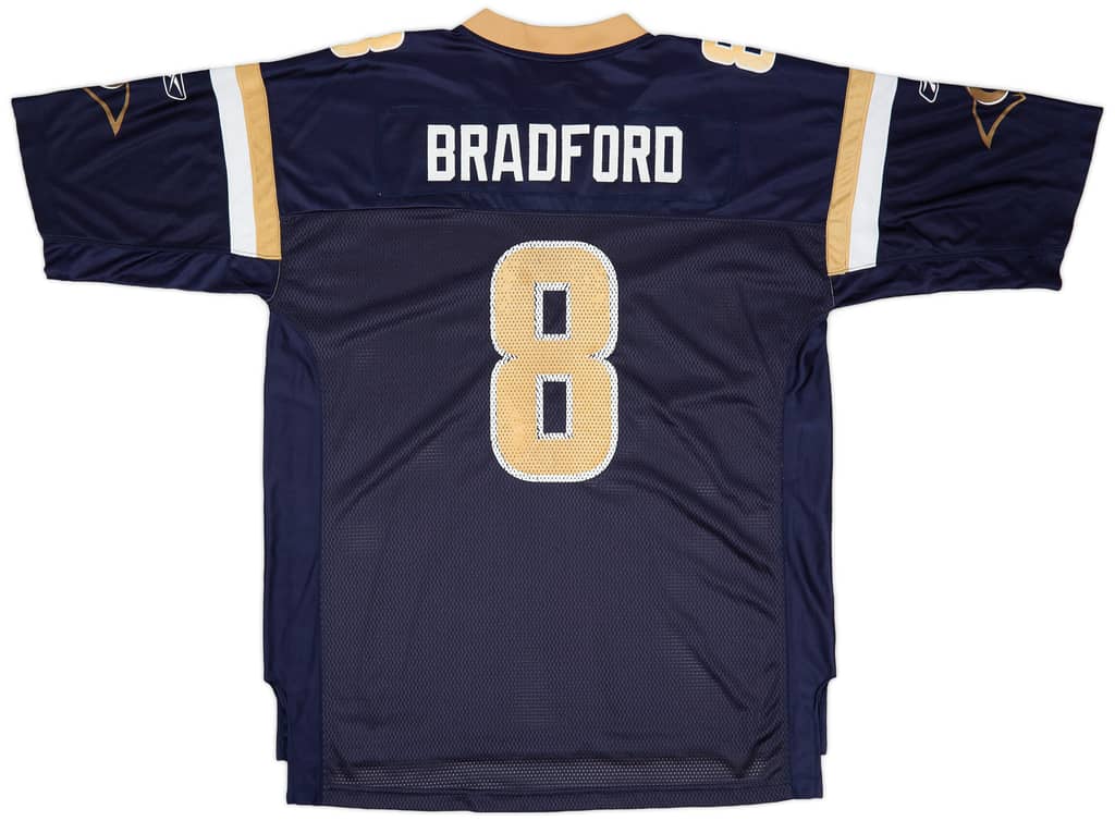 2010-11 St. Louis Rams Bradford #8 Reebok On Field Jersey (Home) XL