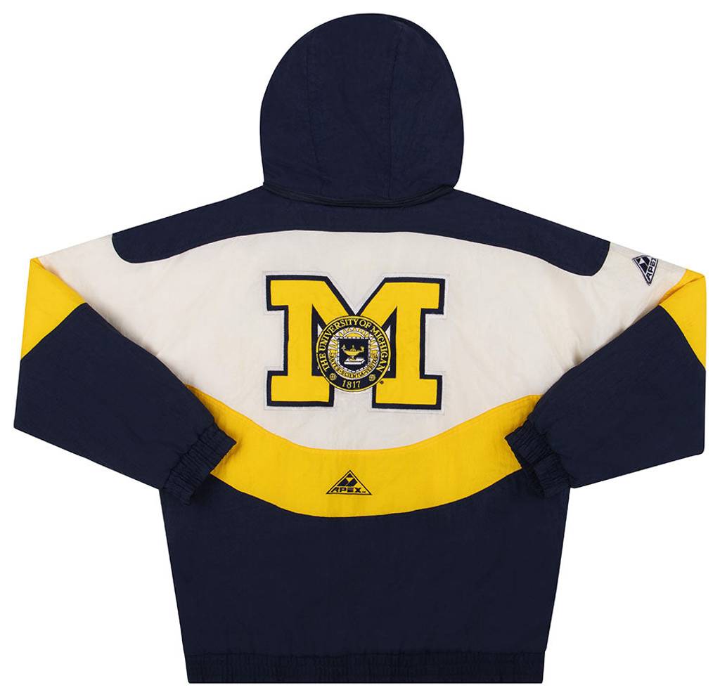 1990s Michigan Wolverines Apex One Rain Coat L