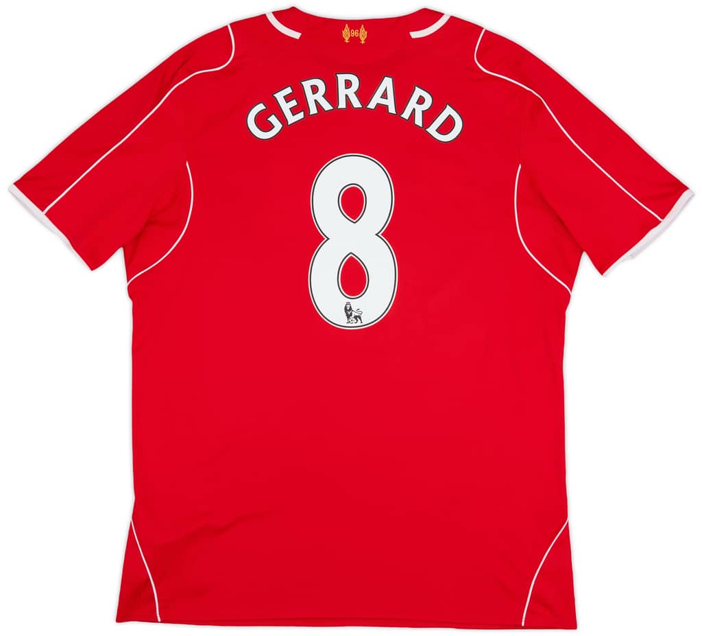 2014-15 Liverpool Home Shirt Gerrard #8 - 6/10 - (XL)