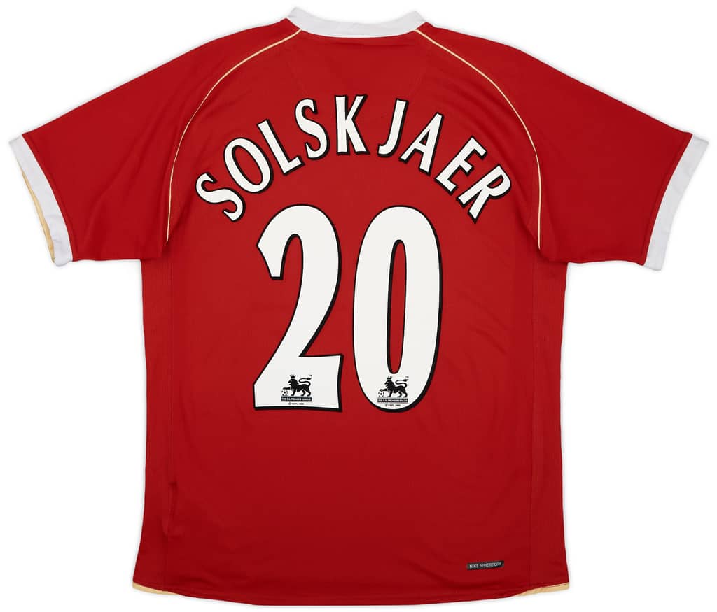 2006-07 Manchester United Home Shirt Solskjaer #20  - 8/10 - (S)