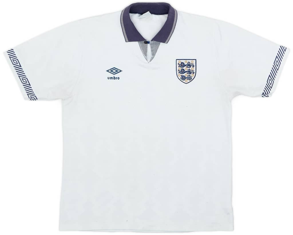 1990-92 England Home Shirt - 6/10 - (M)