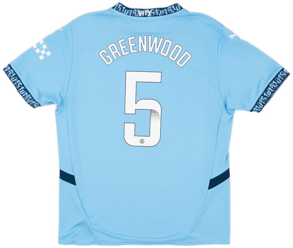 2024-25 Manchester City Women's Home Shirt Greenwood #5 (Unisex Fit)