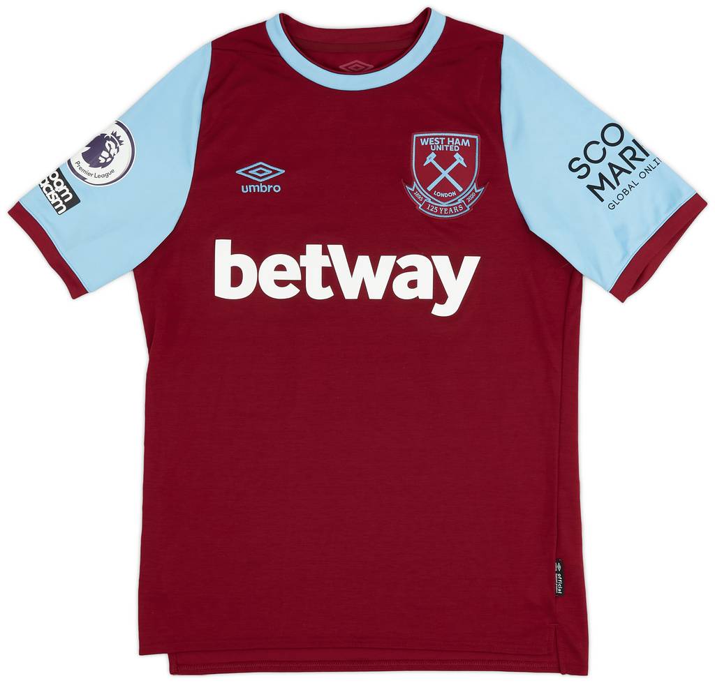 2020-21 West Ham Match Issue Home Shirt Fredericks #24