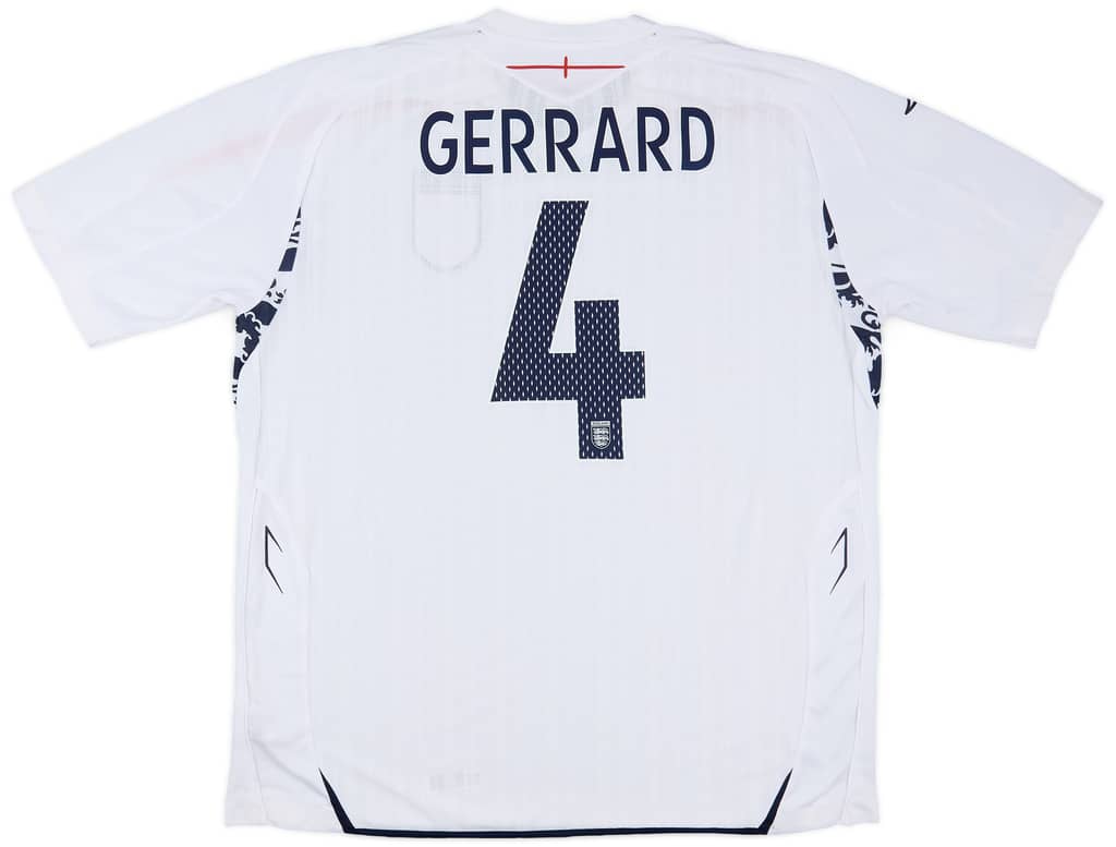 2007-09 England Home Shirt Gerrard #4 (XXL)
