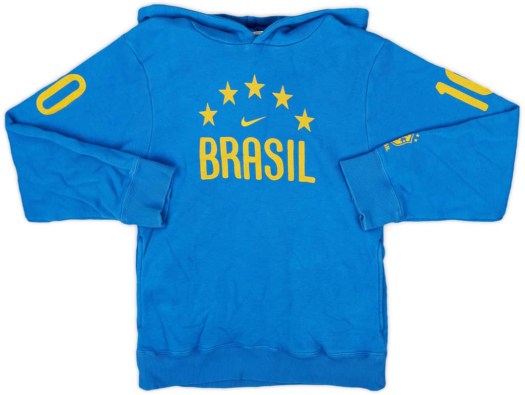 2010-12 Brazil Nike Hooded Top - 8/10 - (S.Boys)