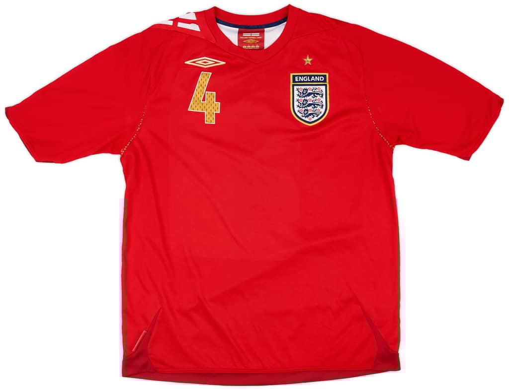 2006-08 England Away Shirt Gerrard #4 - 8/10 - (L)