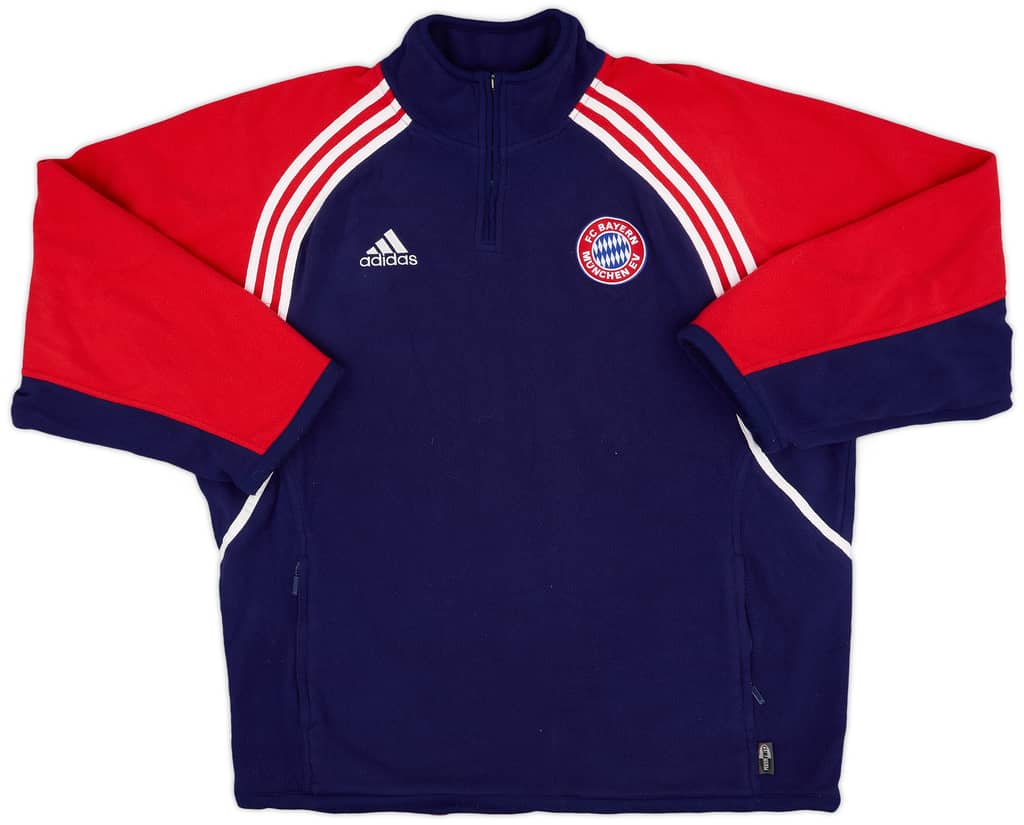 2000-01 Bayern Munich adidas 1/4 Zip Fleece Top - 9/10 - (L)