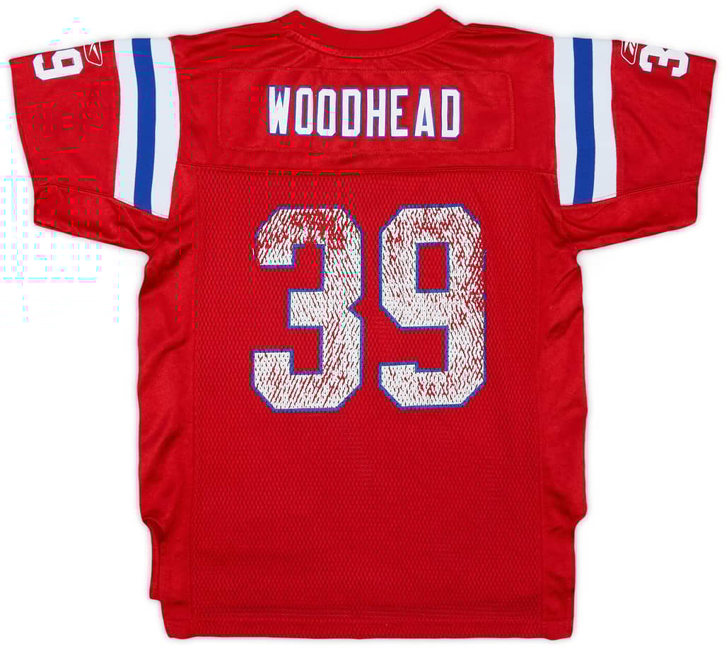 2010-11 New England Patriots Woodhead #39 Reebok On Field Alternate Jersey - 5/10 - (M.Boys)