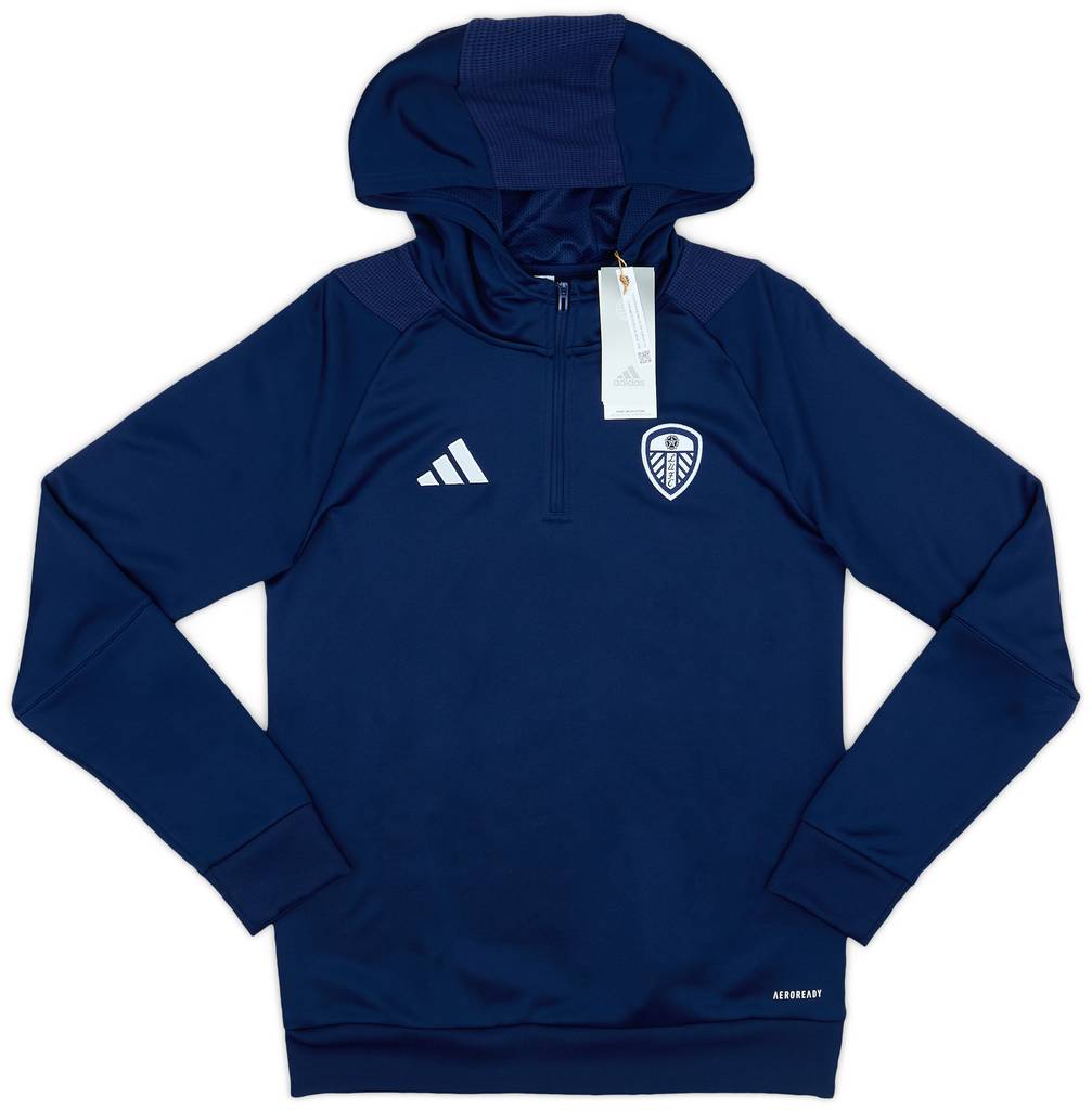 2023-24 Leeds United adidas 1/4 Zip Hooded Top (KIDS)