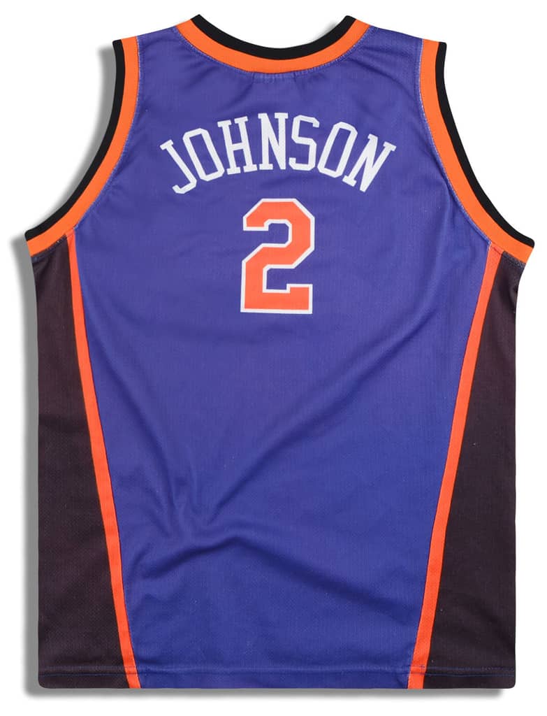 1997-01 New York Knicks Johnson #2 Champion Jersey (Away) Y