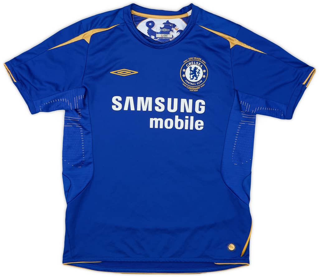 2005-06 Chelsea Centenary Home Shirt - 8/10 - (L.Boys)
