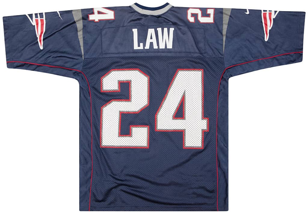 2000 New England Patriots Law #24 Nike Jersey (Home) M
