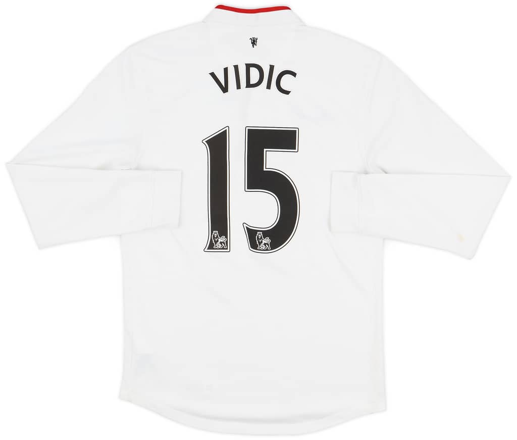 2012-14 Manchester United Away L/S Shirt Vidic #15 - 5/10 - (S)