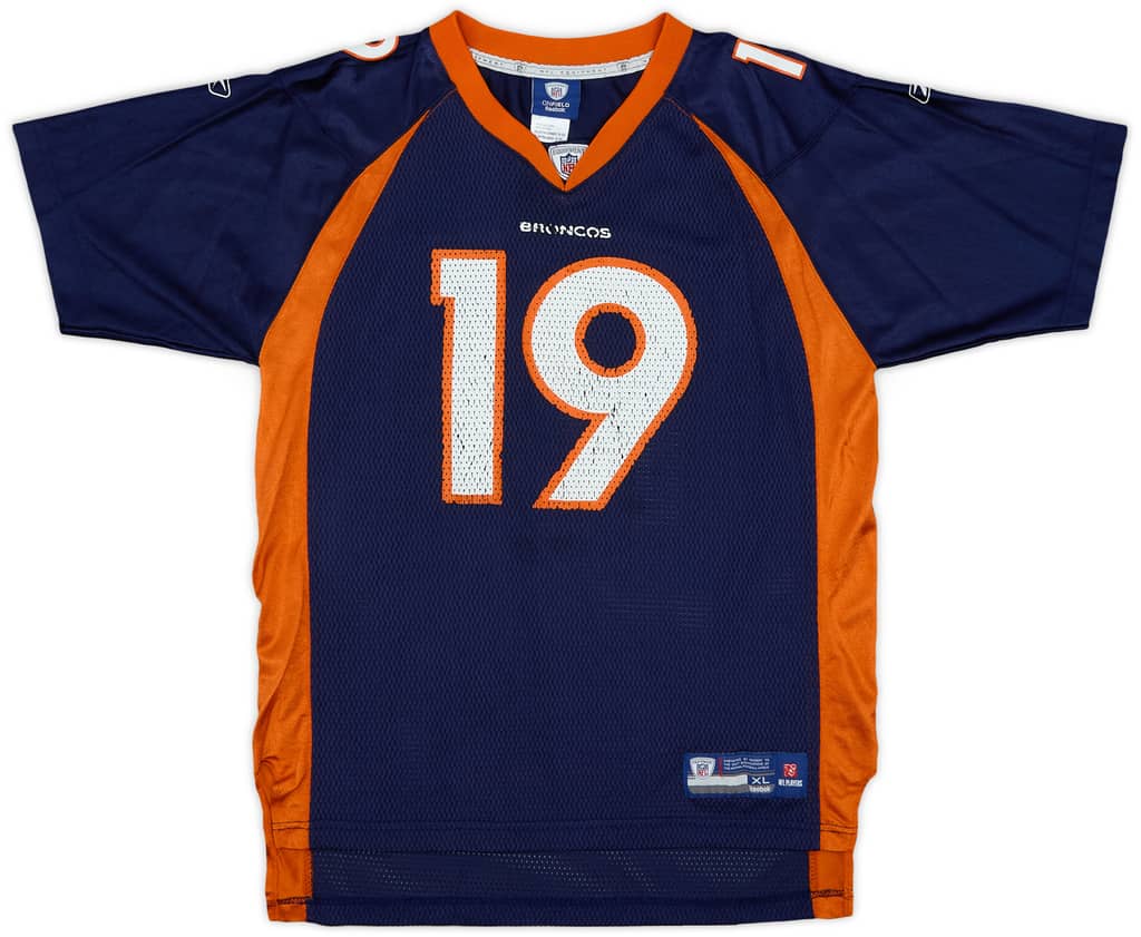 2008-11 Denver Broncos Royal #19 Reebok On Field Home Jersey - 6/10 - (XL.Boys)
