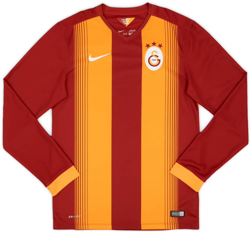2014-15 Galatasaray Home L/S Shirt - 9/10 - (S)