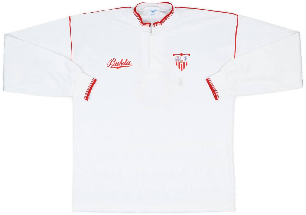 1990-92 Sevilla Match Issue Home L/S Shirt #8