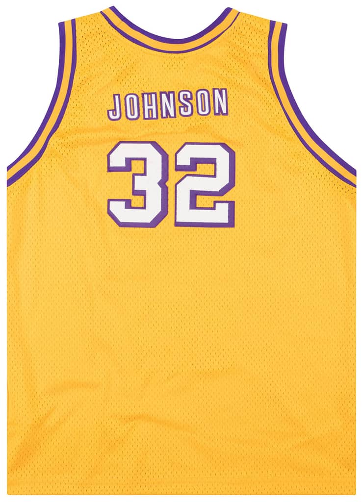 1979-80 LA Lakers Johnson #32 Champion Hardwood Classics Swingman Jersey (Home) S