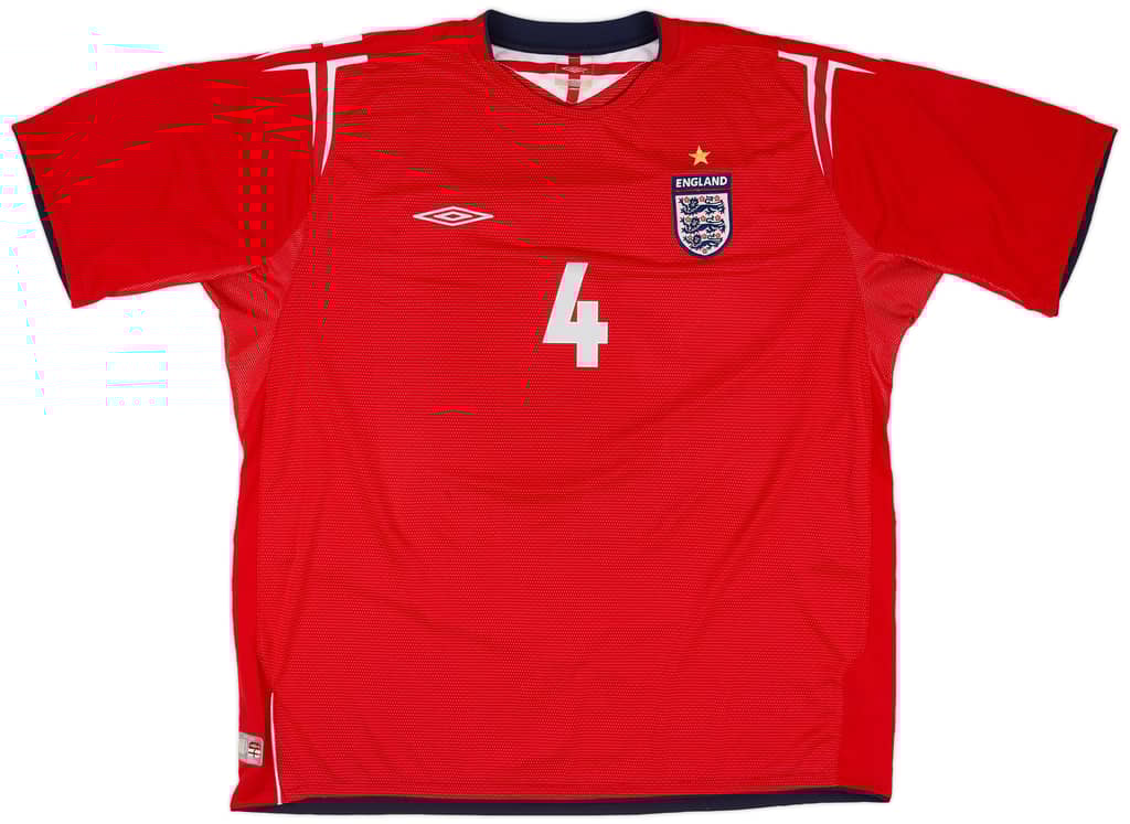 2004-06 England Away Shirt Gerrard #4 - 8/10 - (3XL)