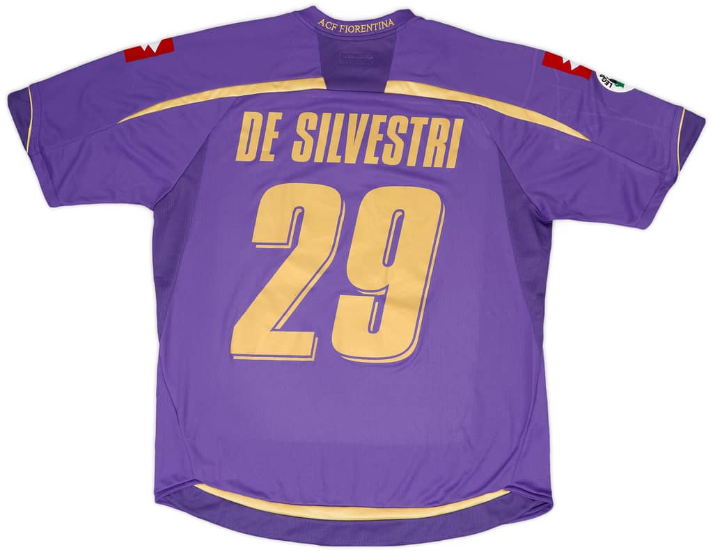 2009-10 Fiorentina Match Issue Coppa Italia Home Shirt De Silvestri #29
