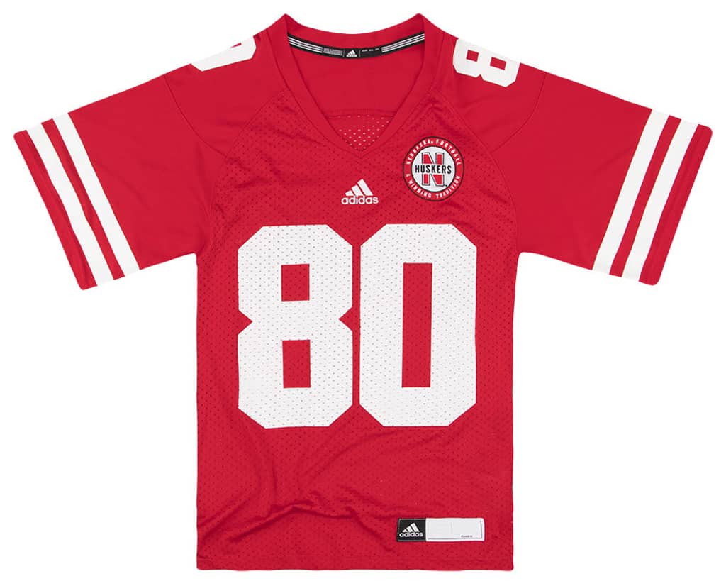 2010-14 Nebraska Cornhuskers Bell #80 adidas Jersey (Home) S