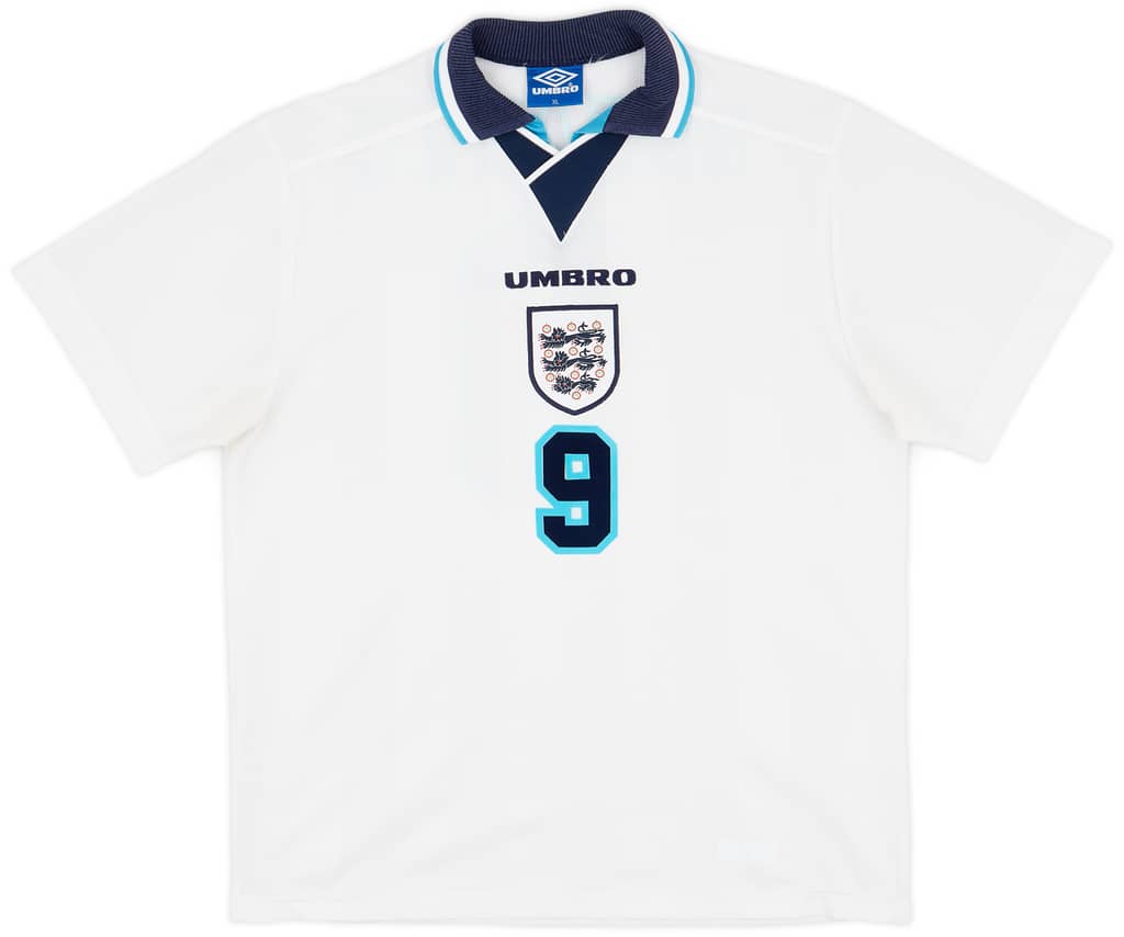 1995-97 England Home Shirt Shearer #9 - 8/10 - (XL)
