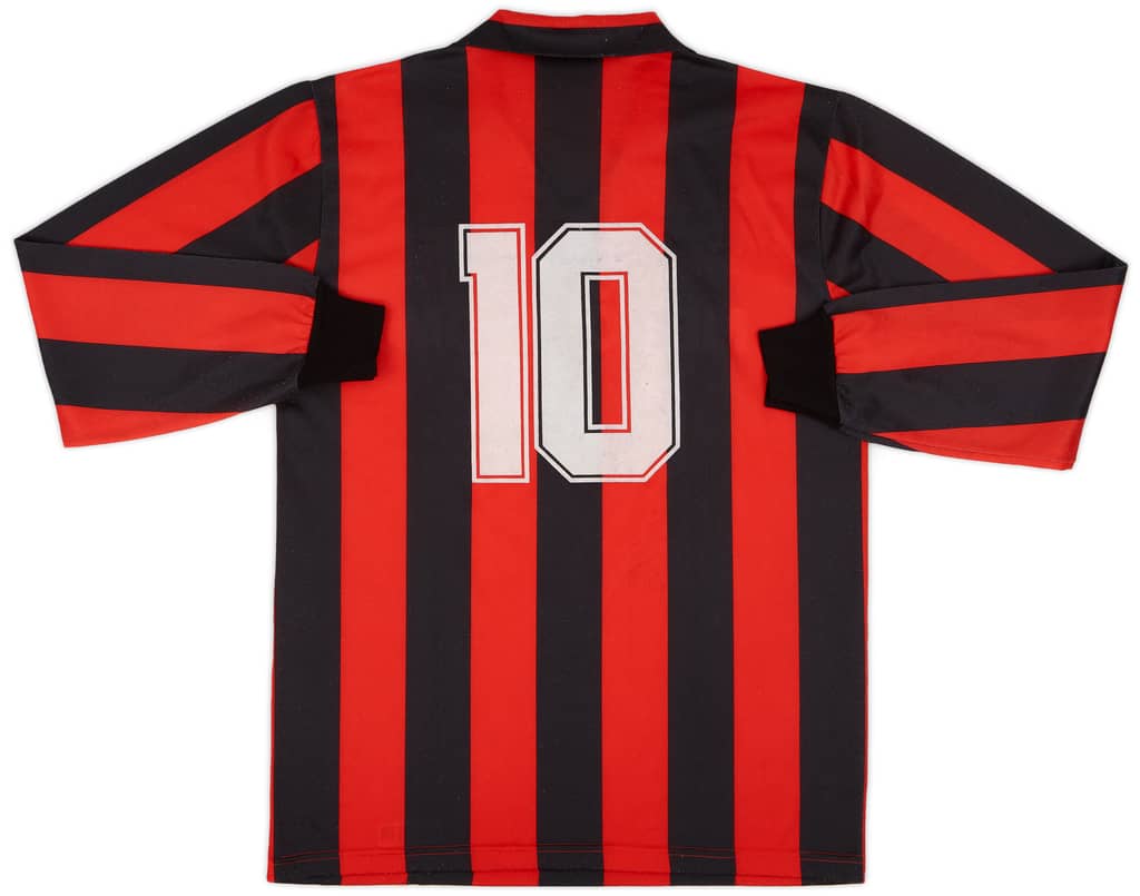 1989-90 AC Milan Home L/S Shirt #10 - 7/10 - (L)