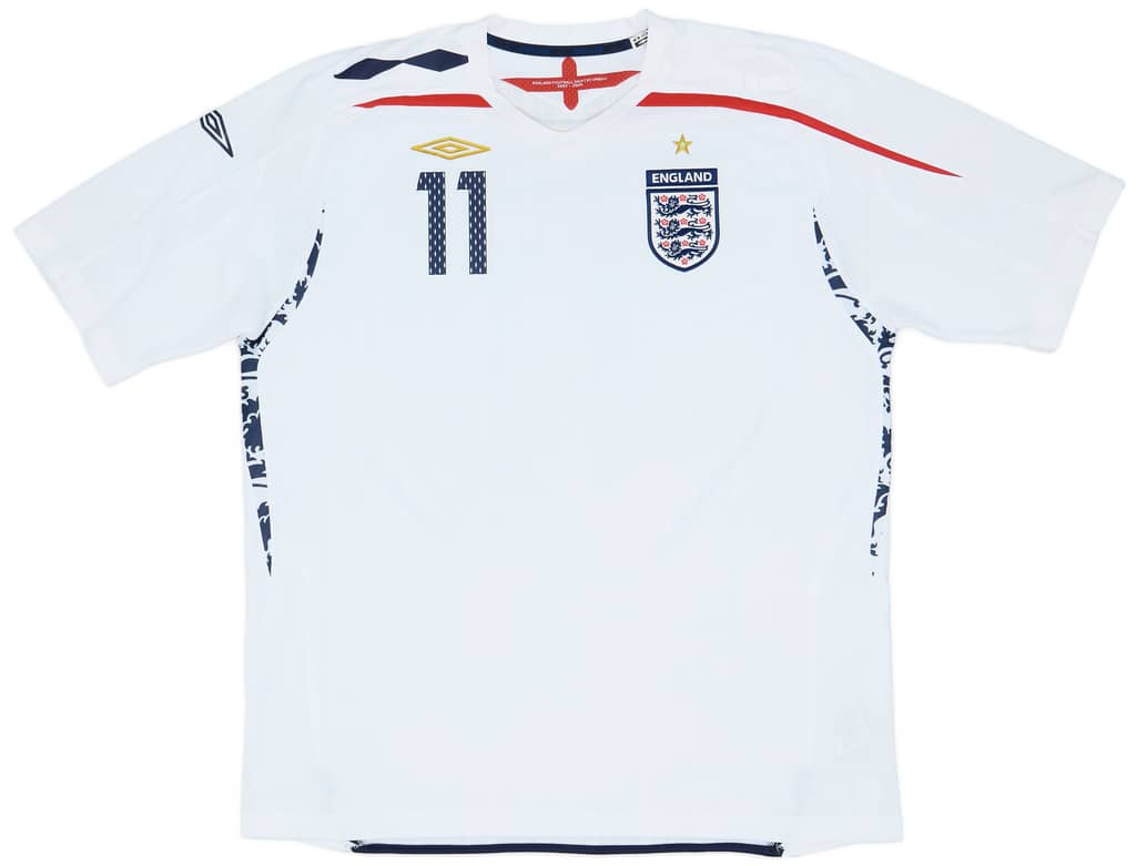 2007-09 England Home Shirt J.Cole #11 - 8/10 - (XXL)