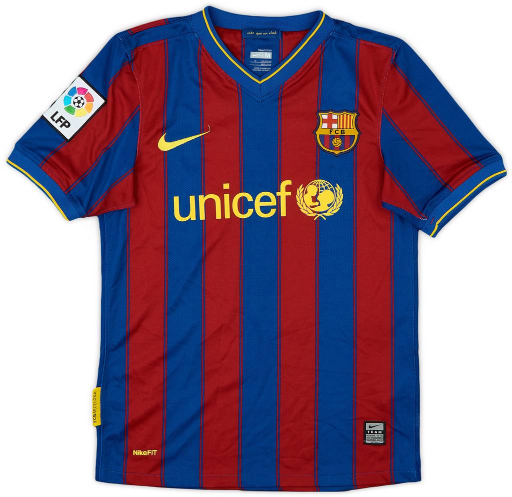 2009-10 Barcelona Home Shirt - 9/10 - (M.Boys)