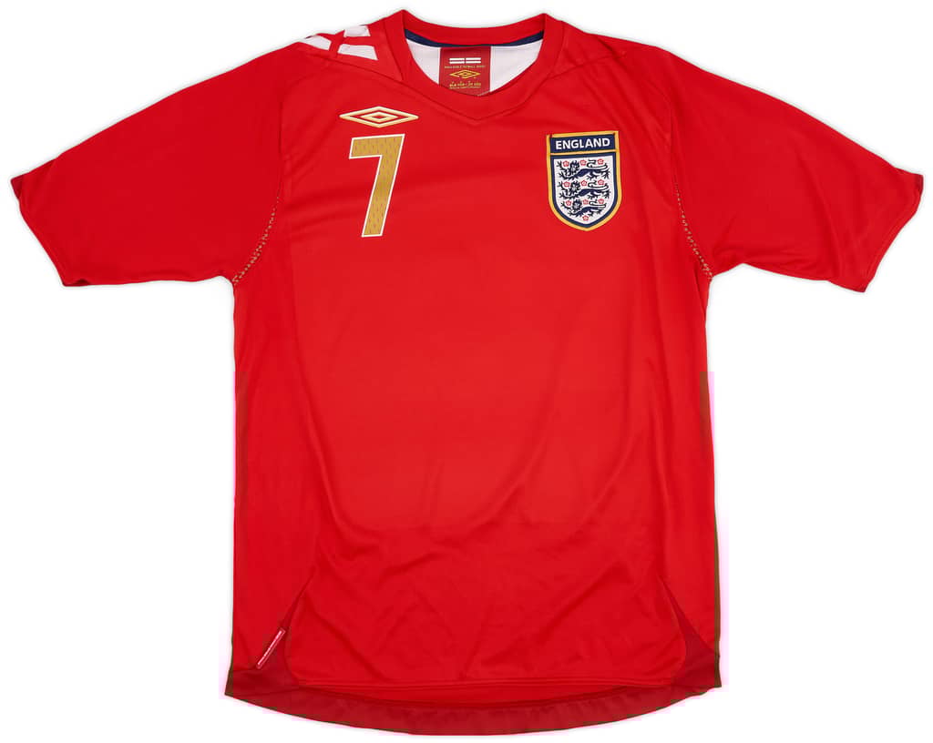 2006-08 England Away Shirt Beckham #7 - 5/10 - (M)