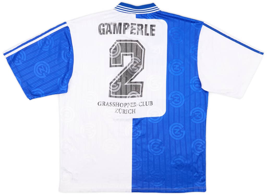 1996-97 Grasshoppers Player Issue Home/Training Shirt Gamperle #2