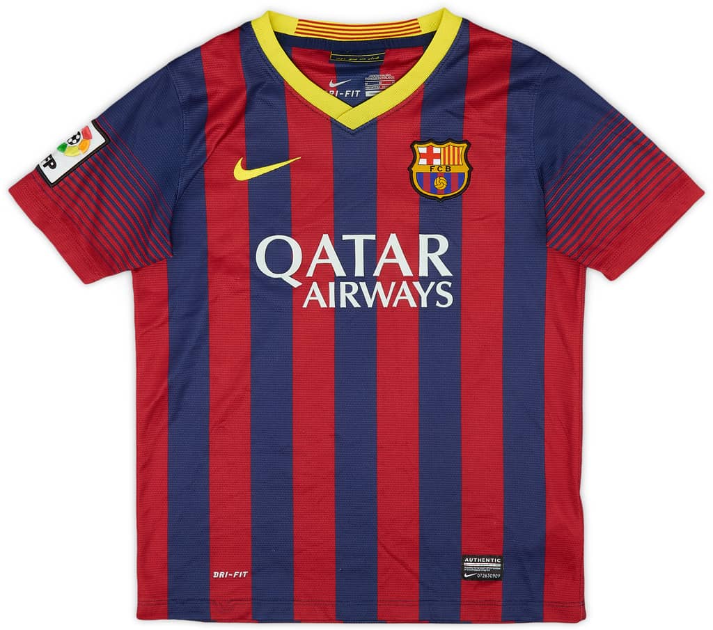2013-14 Barcelona Home Shirt - 7/10 - (M.Boys)