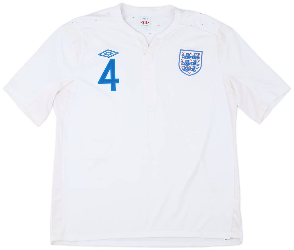 2010-11 England Home Shirt Gerrard #4 - 8/10 - (XL)