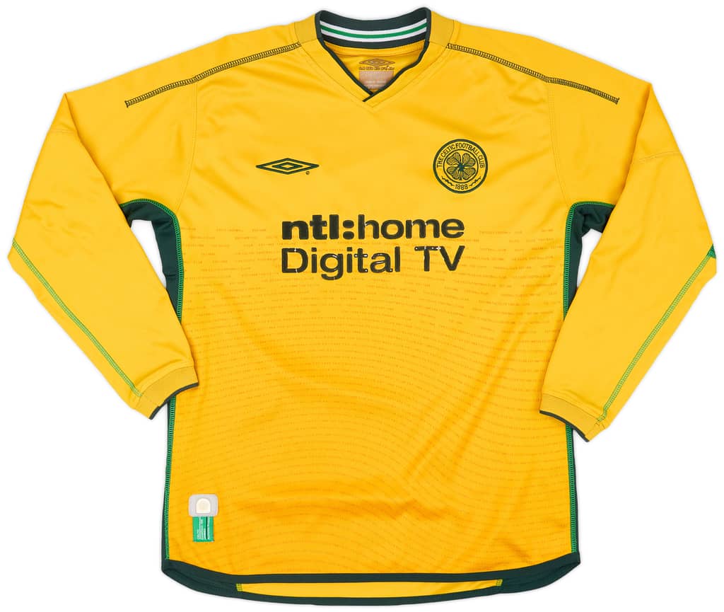 2002-03 Celtic Away L/S Shirt Larsson #7 - 6/10 - (L)