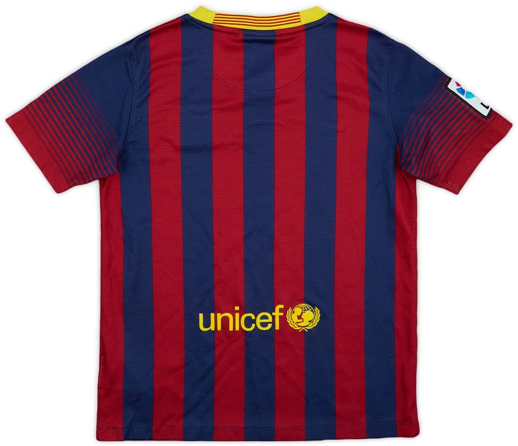 2013-14 Barcelona Home Shirt - 7/10 - (M.Boys)