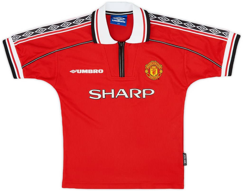 1998-00 Manchester United Home Shirt - 8/10 - (S.Boys)