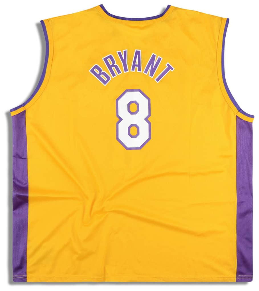 1999-02 LA Lakers Bryant #8 Champion Jersey (Home) M