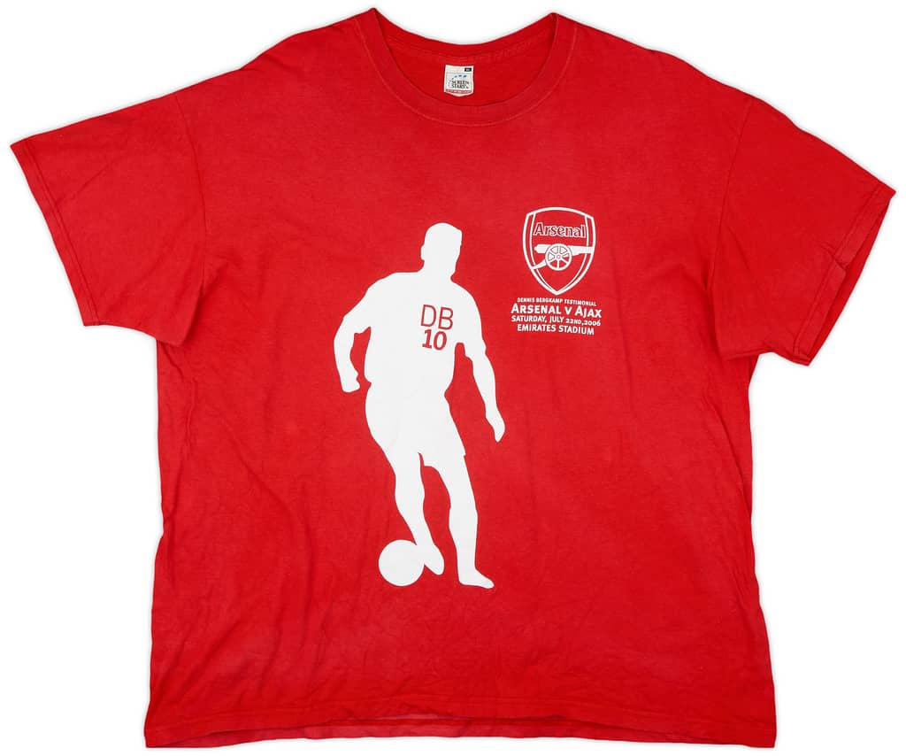 2006-07 Arsenal 'Dennis Bergkamp Testimonial' Cotton Tee Bergkamp #10 - 7/10 - (XL)